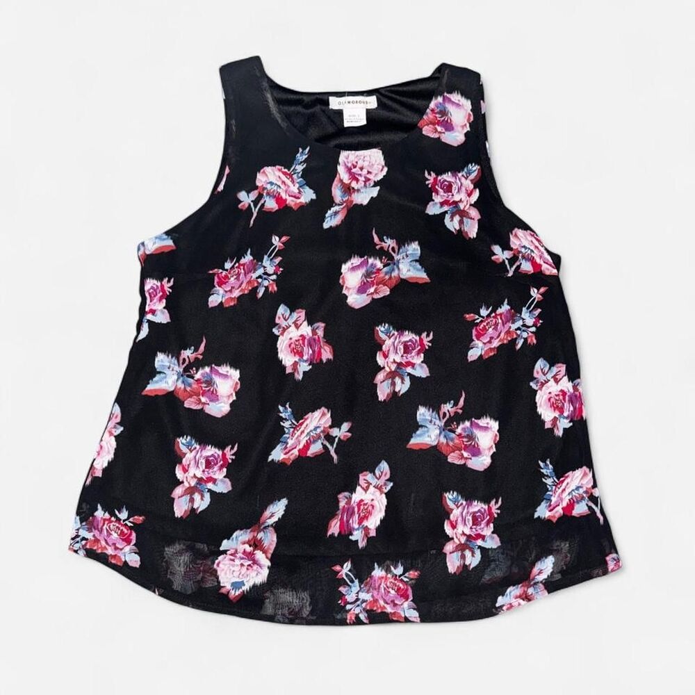 Glamorous Women's Black and Pink Blouse